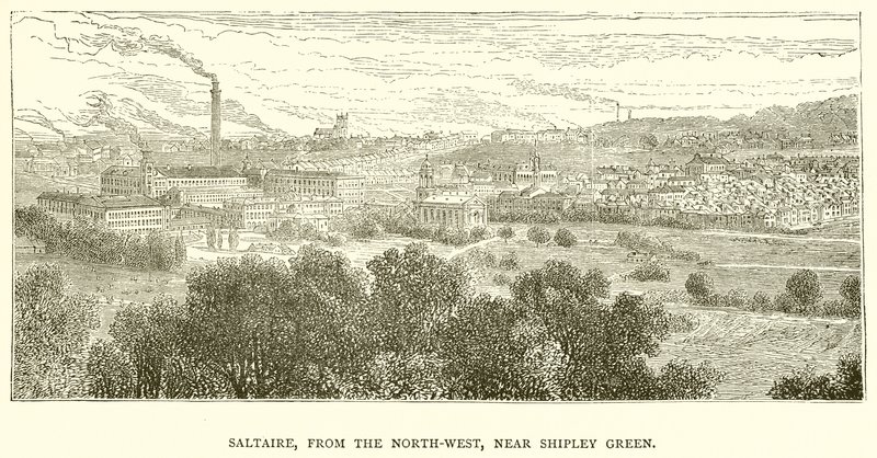 Saltaire, von Nordwesten, nahe Shipley Green von English School