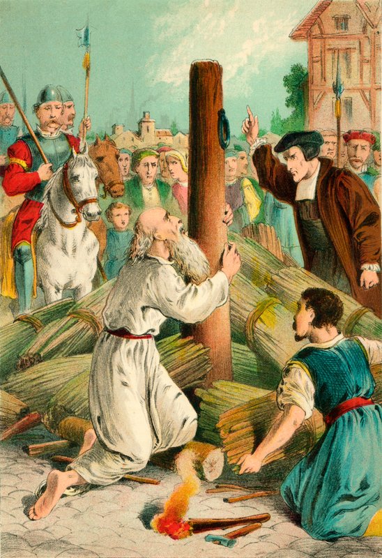 Saunders küsst den Pfahl von English School