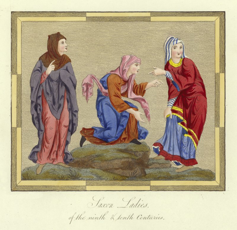 Sächsische Damen des 9. und 10. Jahrhunderts von English School