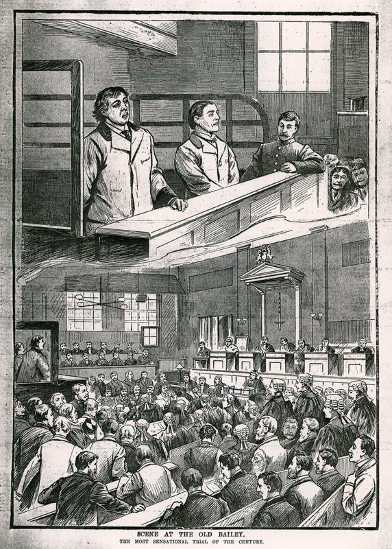 Szene im Old Bailey: Der sensationellste Prozess des Jahrhunderts - Oscar Wilde von English School