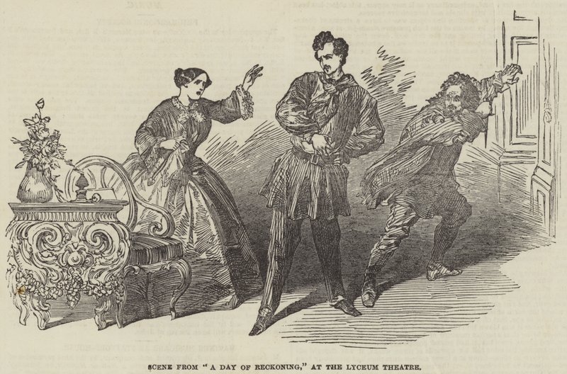Szene aus "Ein Tag der Abrechnung" im Lyceum Theatre von English School
