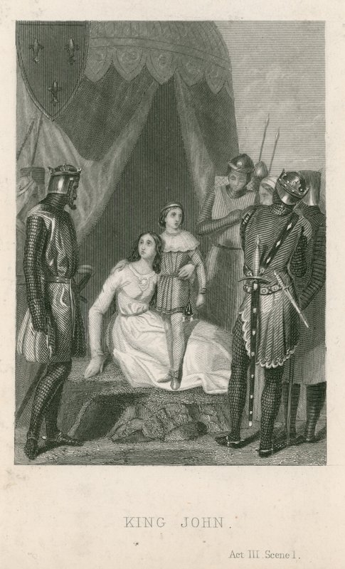 Szene aus König Johann von William Shakespeare von English School