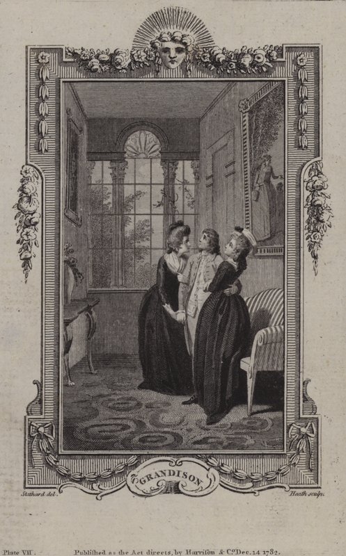 Szene aus Die Geschichte von Sir Charles Grandison, von Samuel Richardson von English School