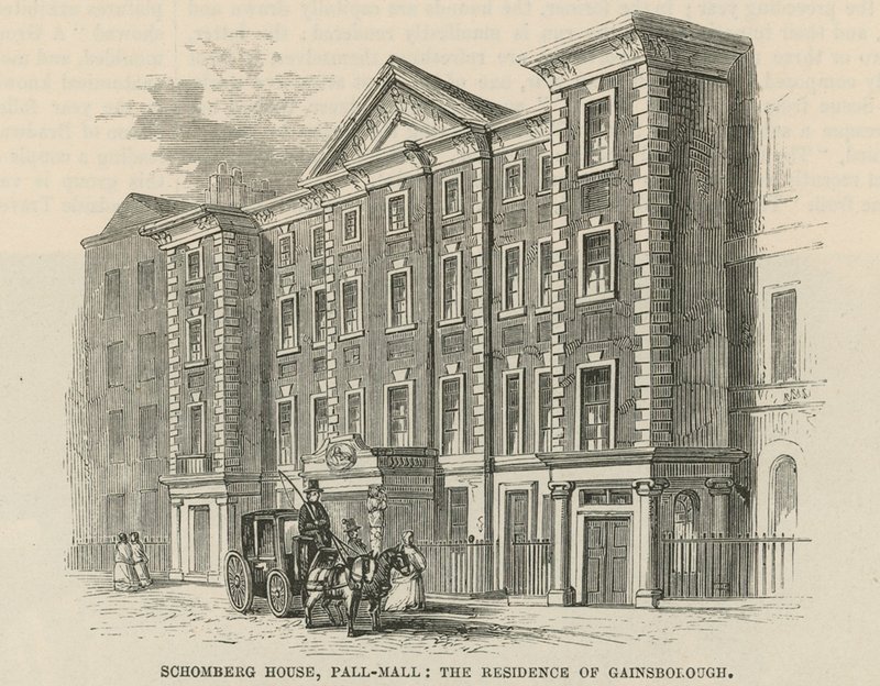Schomberg House, Pall Mall, London, die Residenz von Thomas Gainsborough von English School
