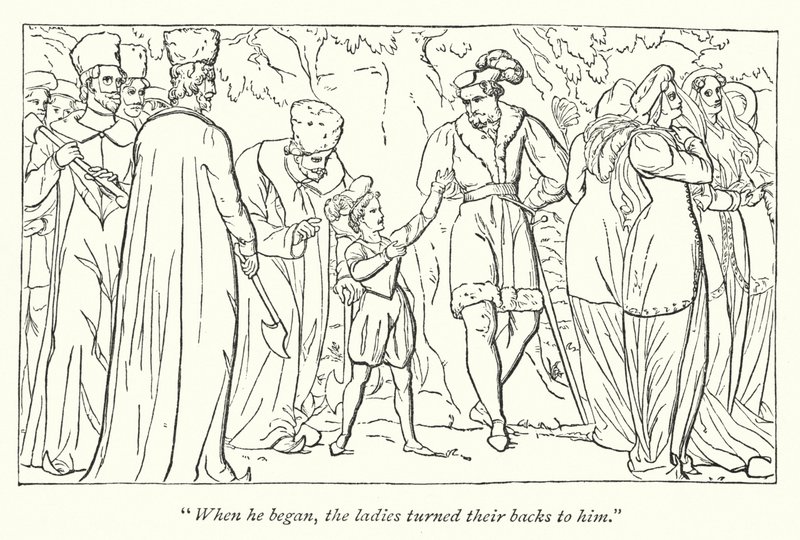 Shakespeares Verlorene Liebesmüh; Moth scheitert in seinem Lied und wird von Biron vertrieben von English School