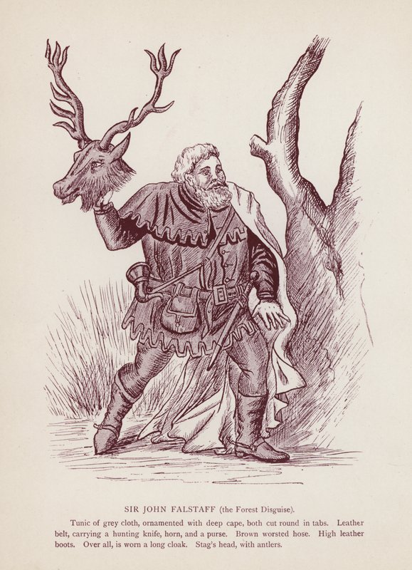 Shakespeares Die lustigen Weiber von Windsor: Sir John Falstaff, die Waldverkleidung von English School