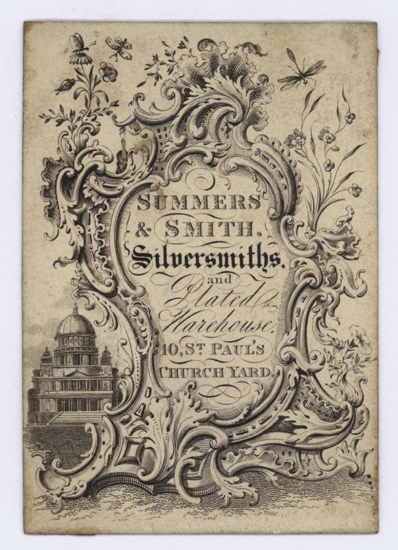 Silberschmiede, Summers & Smith, Visitenkarte von English School