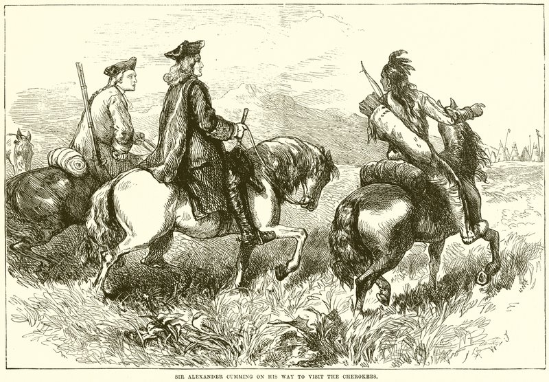 Sir Alexander Cumming auf dem Weg zu den Cherokee von English School