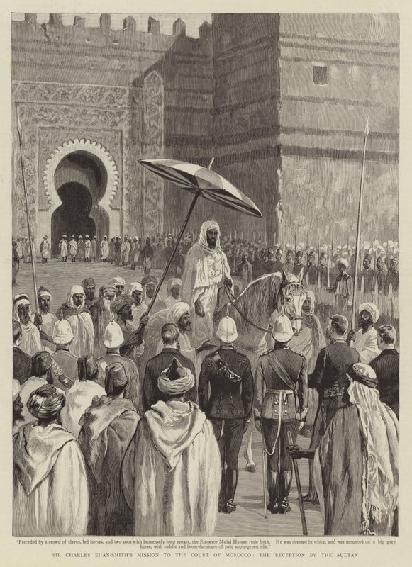 Sir Charles Euan-Smiths Mission am Hof von Marokko, der Empfang durch den Sultan von English School