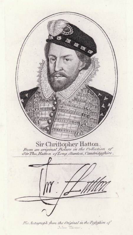 Sir Christopher Hatton, Lordkanzler von England und Favorit von Königin Elizabeth I. von English School