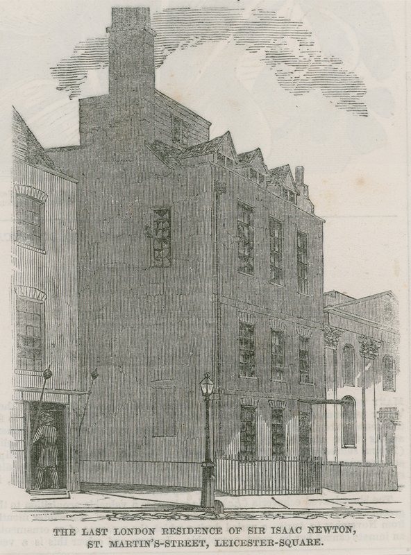 Sir Isaac Newtons Haus, St Martins Street, Leicester Square, London von English School