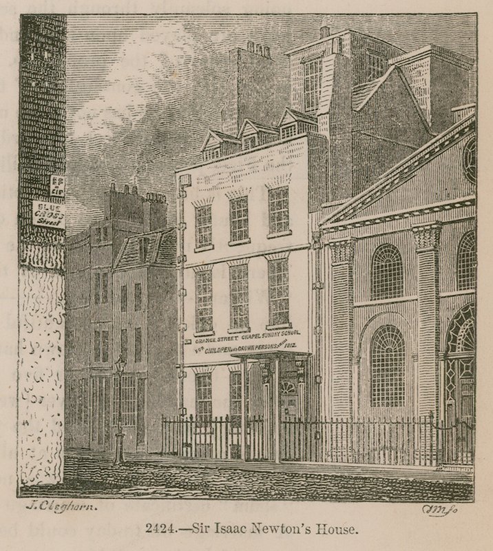 Sir Isaac Newtons Haus, St Martins Street, Leicester Square, London von English School