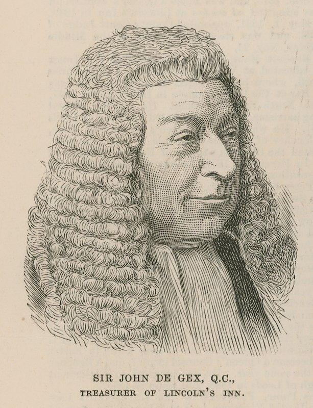 Sir John de Gex, Schatzmeister von Lincolns Inn von English School