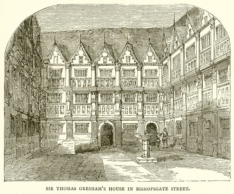 Sir Thomas Greshams Haus in der Bishopsgate Street von English School