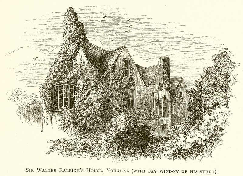 Haus von Sir Walter Raleigh in Youghal (mit Erkerfenster seines Arbeitszimmers) von English School