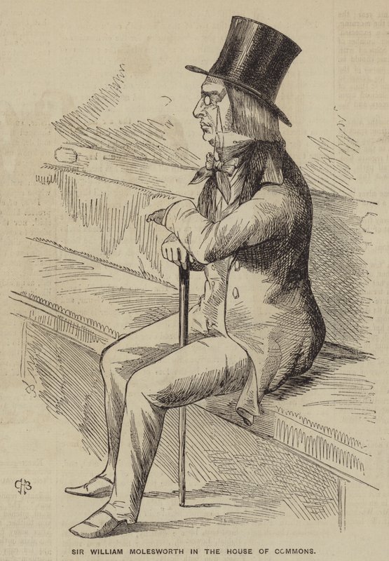 Sir William Molesworth im Unterhaus von English School