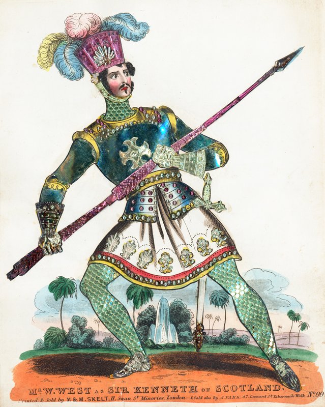 Sir William West als Sir Kenneth von Schottland von English School