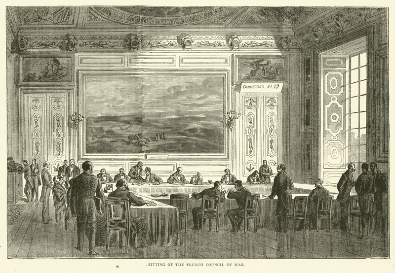 Sitzung des französischen Kriegsrats, Januar 1871 von English School