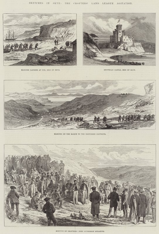 Skizzen auf Skye, die Agitation der Crofters