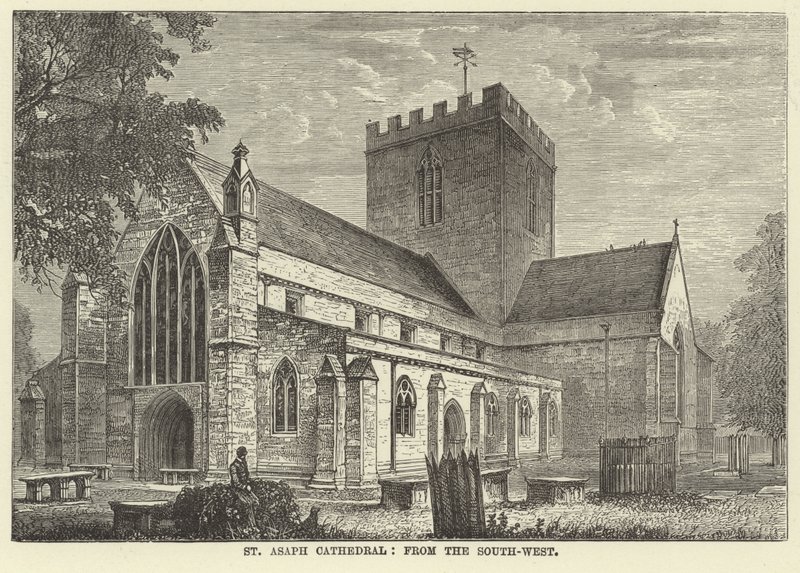 Kathedrale von St. Asaph, von Südwesten von English School
