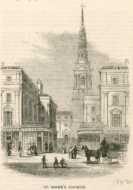 St Brides Kirche, Fleet Street, London von English School