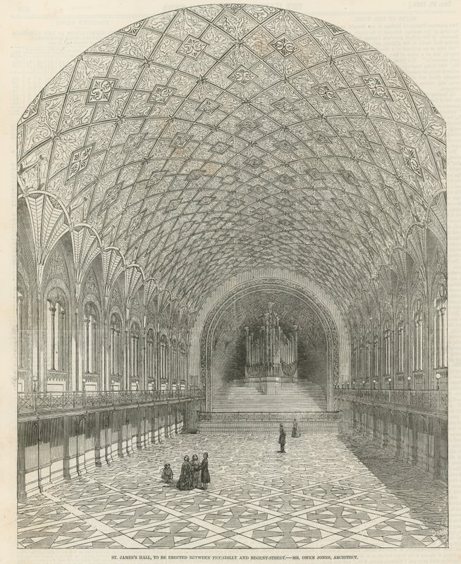 St Jamess Hall, zu errichten zwischen Picadilly und Regent Street von English School