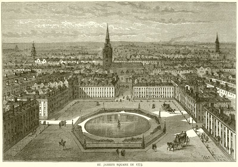 St. Jamess Square im Jahr 1773 von English School
