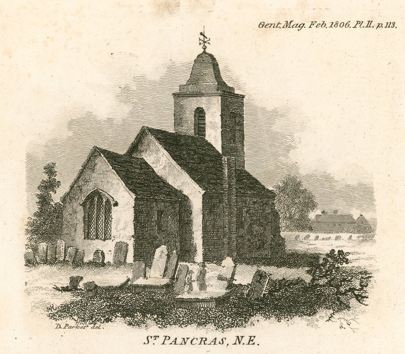 St. Pancras Kirche, London; Nordostansicht von English School