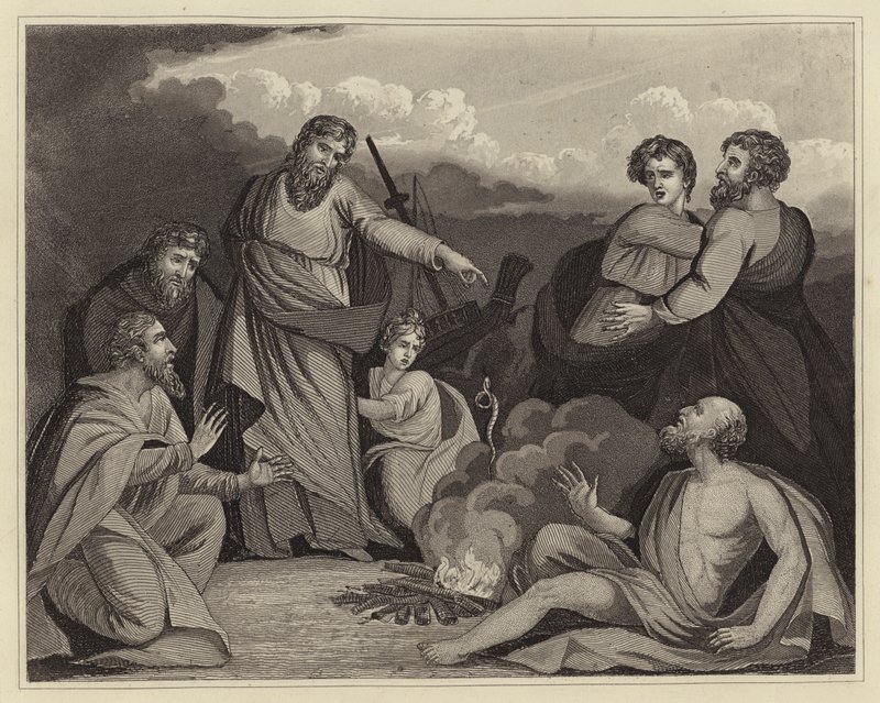 St Paul schüttelt die Viper von seiner Hand von English School