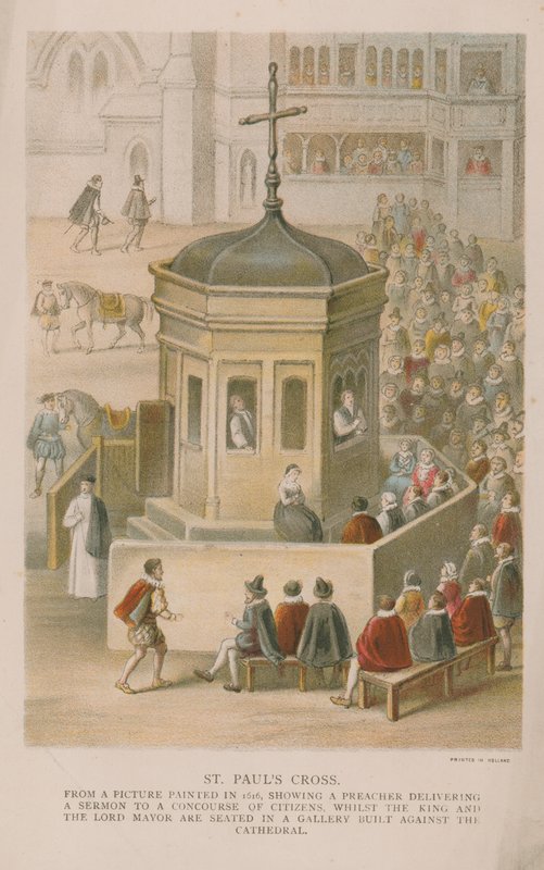St. Pauls Kreuz aus einem Bild von 1616 von English School