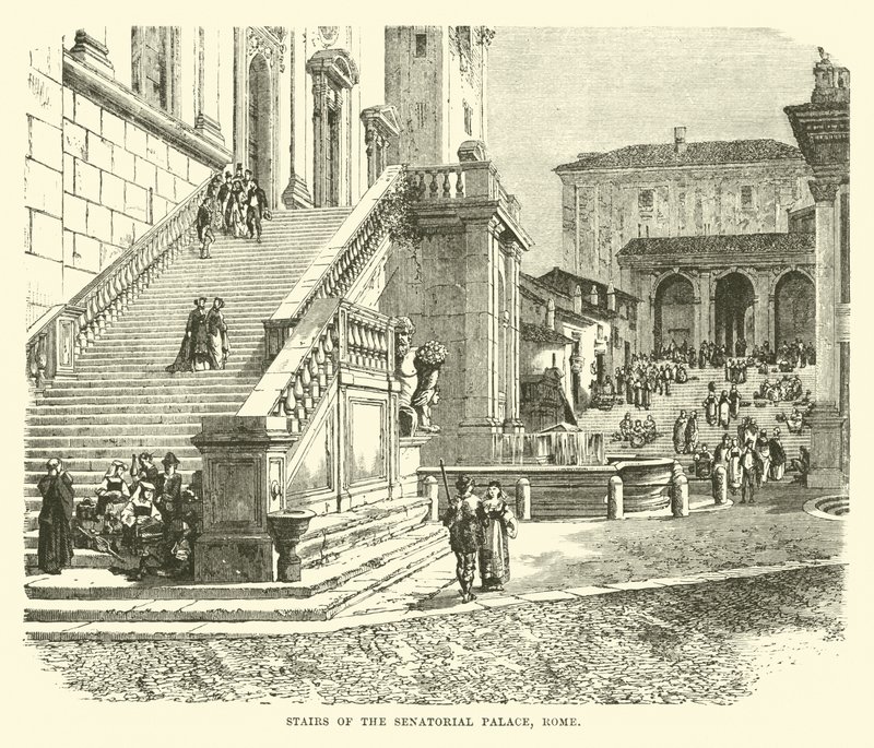 Treppe des Senatorenpalastes, Rom von English School