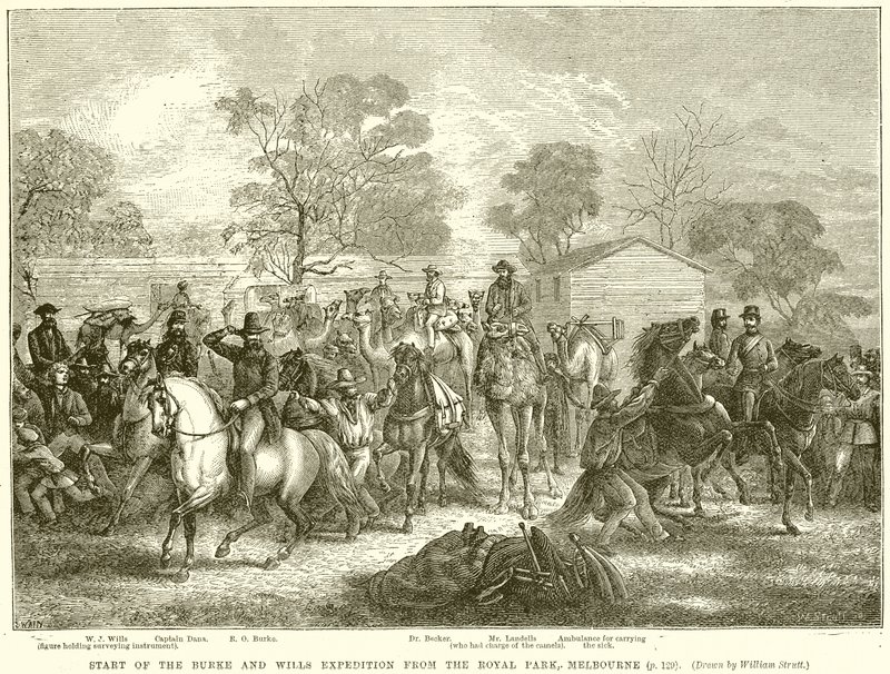Start der Burke-und-Wills-Expedition vom Royal Park, Melbourne von English School