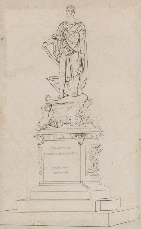 Statue von Frances, Duke of Bedford, am Russell Square, London von English School