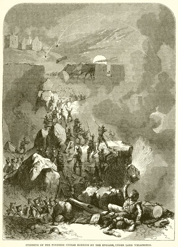 Sturm auf die Festung Ciudad Rodrigo durch die Engländer unter Lord Wellington von English School