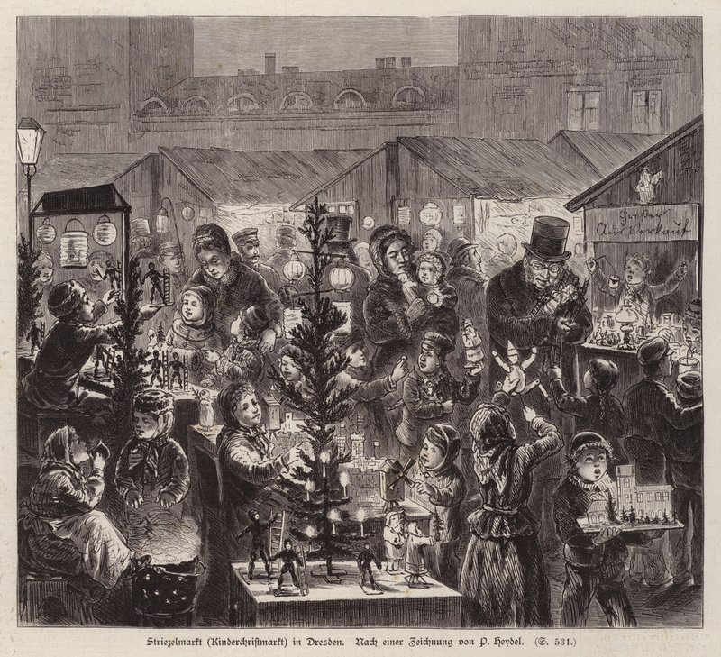 Striezelmarkt Weihnachtsmarkt, Dresden, Deutschland von English School
