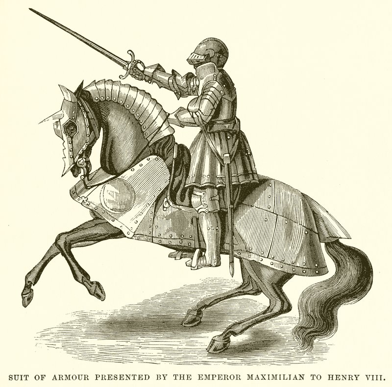 Rüstung, die Kaiser Maximilian Heinrich VIII. schenkte von English School