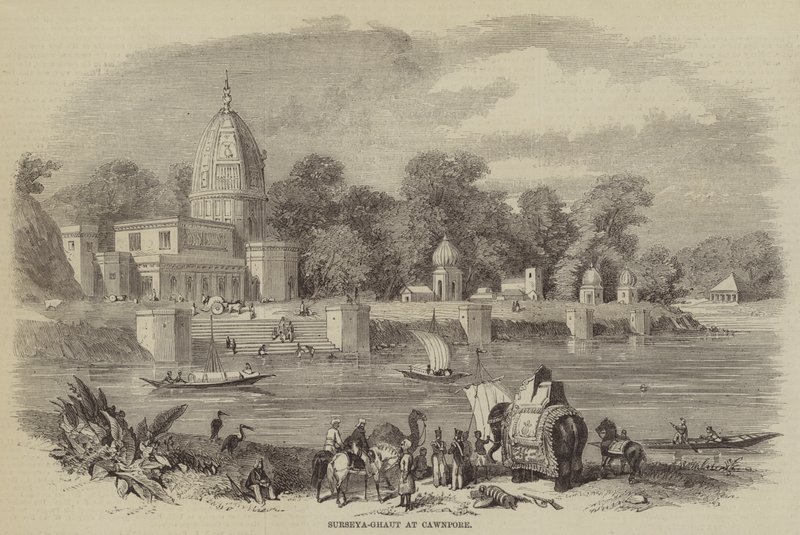 Surseya-Ghaut in Cawnpore (Stich) von English School