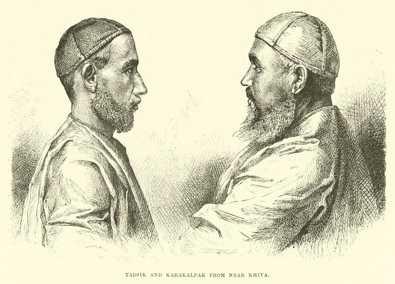 Tadschike und Karakalpak aus der Nähe von Chiwa von English School
