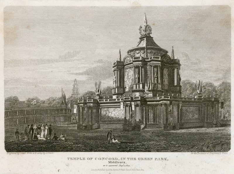 Tempel der Eintracht, errichtet für den Frieden von 1814 von English School