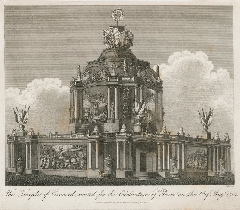Tempel der Eintracht, errichtet für den Frieden von 1814 von English School