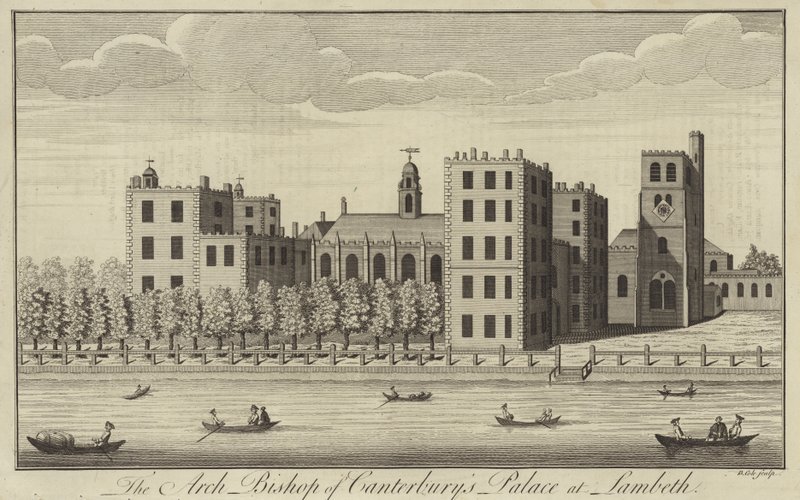 Der Palast des Erzbischofs von Canterbury in Lambeth von English School