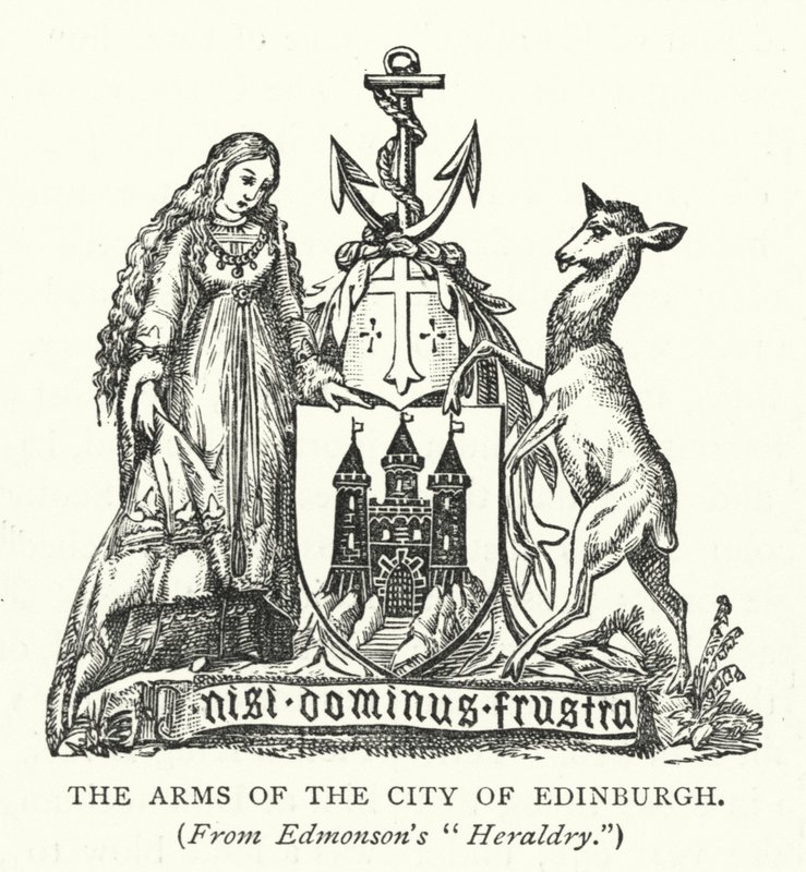 Das Wappen der Stadt Edinburgh von English School