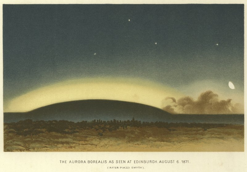 Das Nordlicht, gesehen in Edinburgh, 6. August 1871 von English School