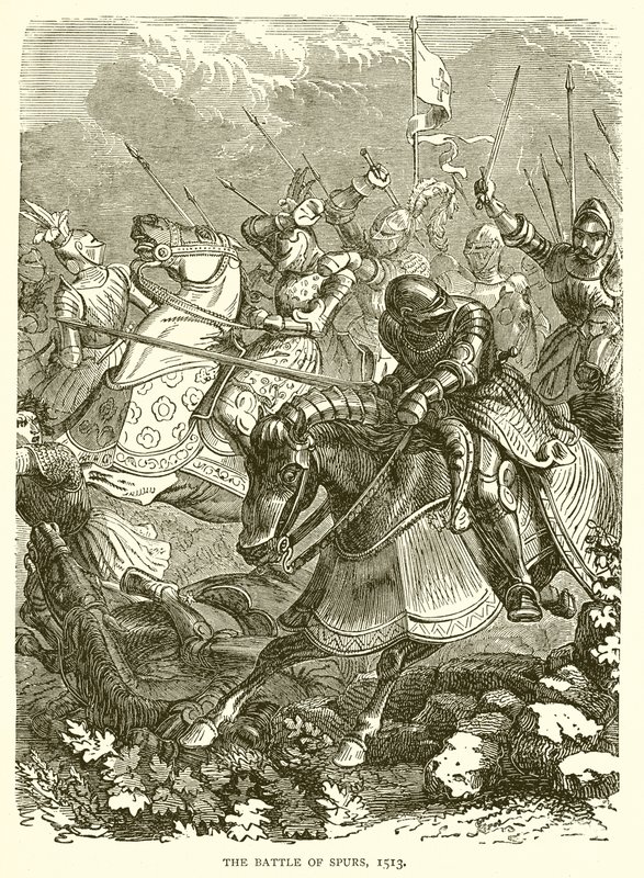 Die Schlacht von Spurs, 1513 von English School