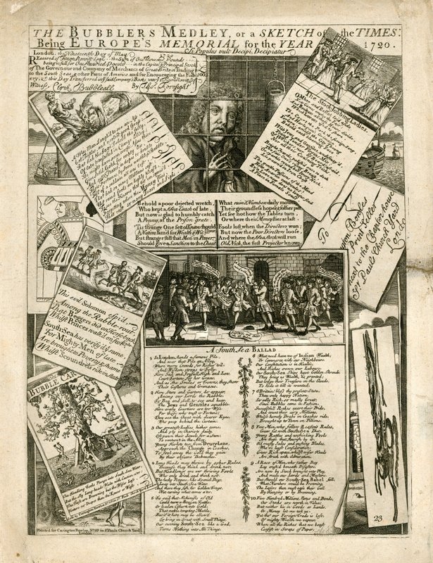 Das Bubblers Medley oder eine Skizze der Zeiten, Europas Denkmal für das Jahr 1720 von English School