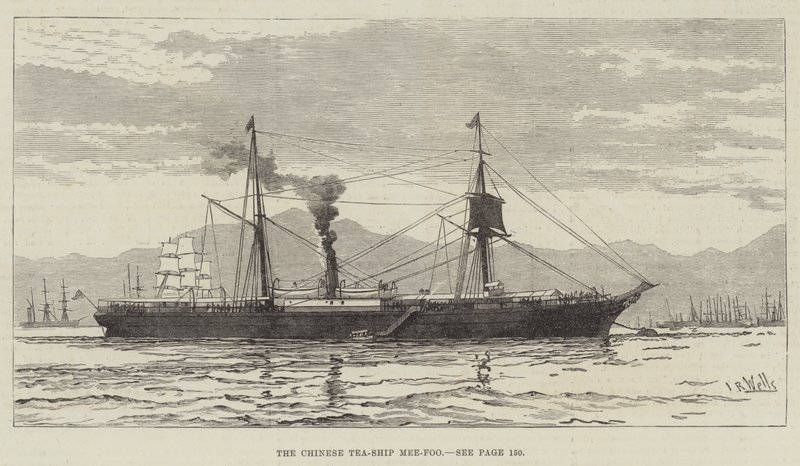 Das chinesische Teeschiff Mee-Foo (Gravur) von English School