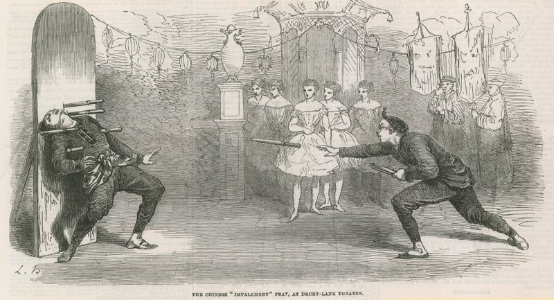 Die chinesische Pfählungsnummer im Drury Lane Theatre von English School