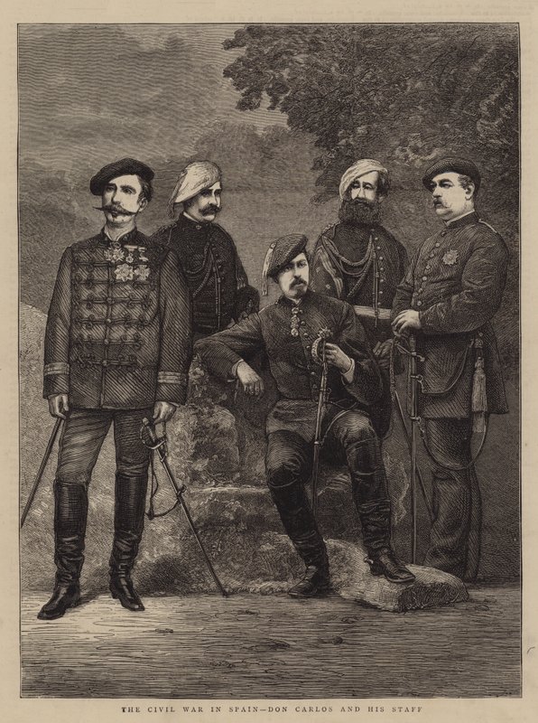 Der Bürgerkrieg in Spanien, Don Carlos und sein Stab von English School