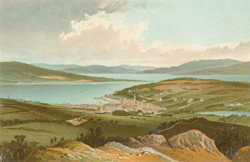 Der Clyde und Rothesay Bay vom Barone Hill von English School
