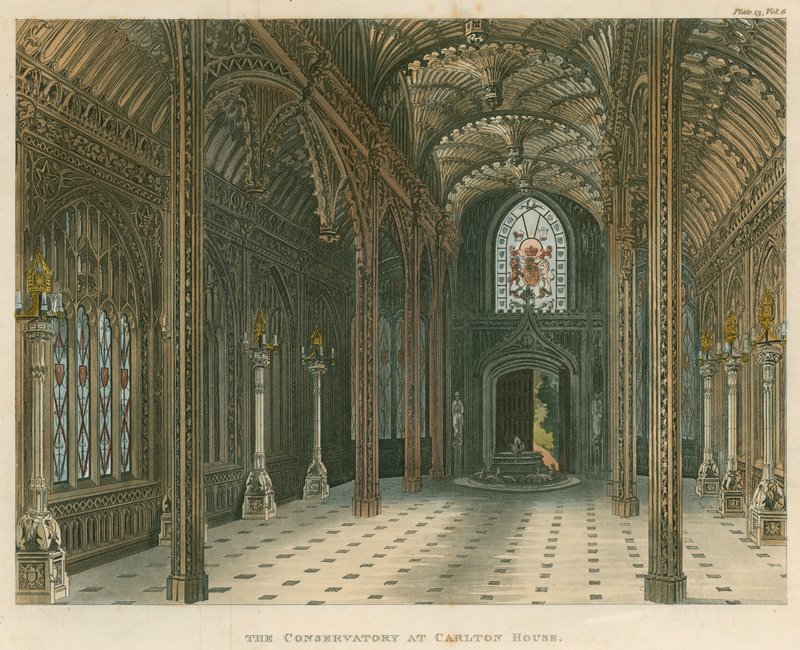 Der Wintergarten, Carlton House, London von English School